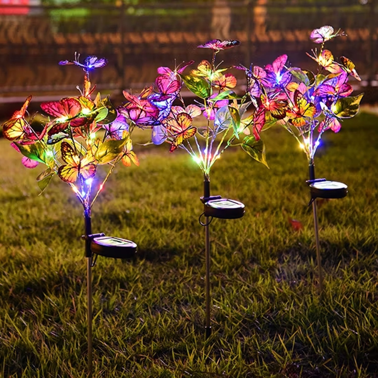 Solar-Powered LED Butterfly Garden Flower Light Solar-Powered LED Butterfly Garden Flower Light